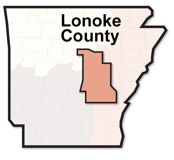 Lonoke County map