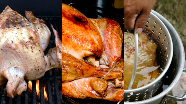 baked, roasted, grilled, smoked, fried turkey