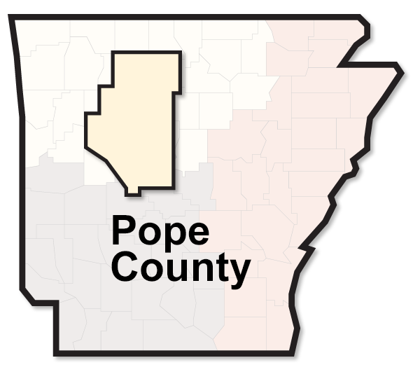 Pope County map