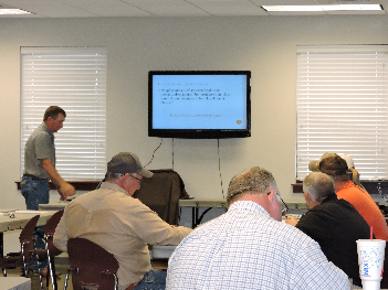 People in a Pesticide Applicator Training class