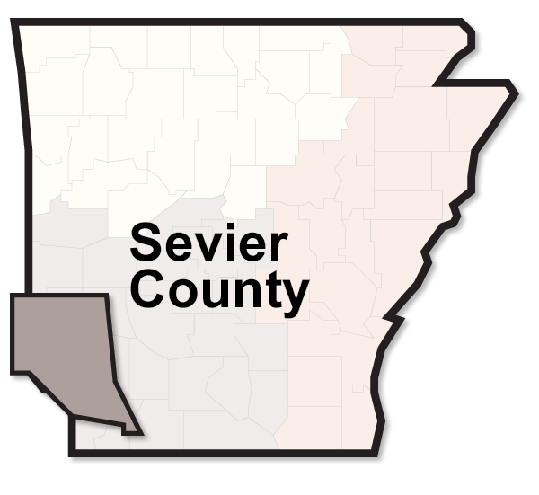 Sevier County map