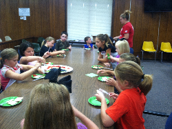 Sharp County, Arkansas 4H kids at a table