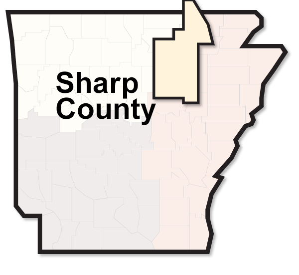 Sharp County map