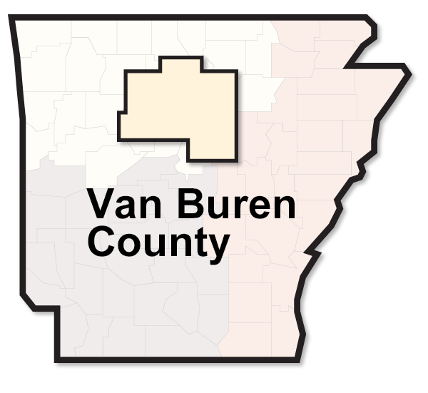 Van Burean County map