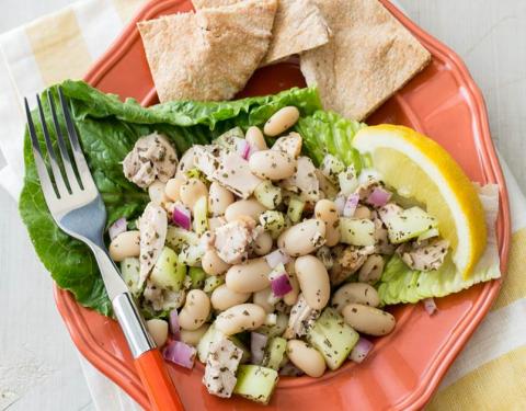 Mediterranean Chicken and White Bean Salad