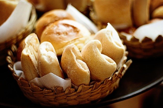 homemade rolls in a basket