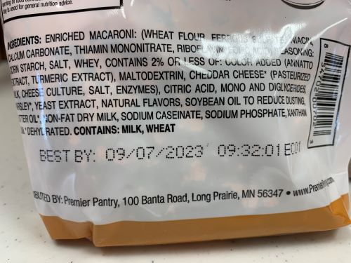 package label date with ingredients