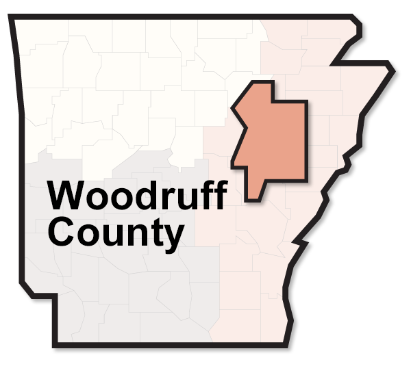 Woodruff County map