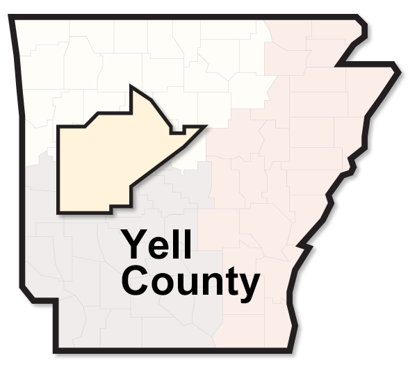 Yell County map