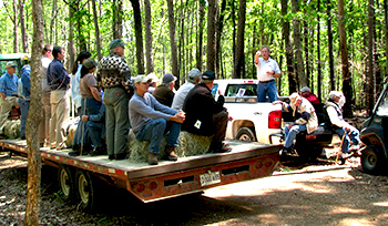 people learning about hardwood management methods