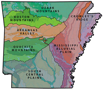 Arkansas Ecoregions Map - Ecological Design Group