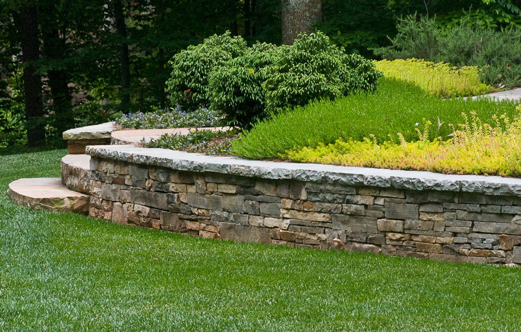 Sloped or terraced landscape