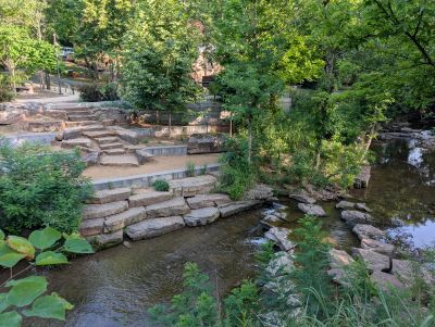 creek with large rock steps