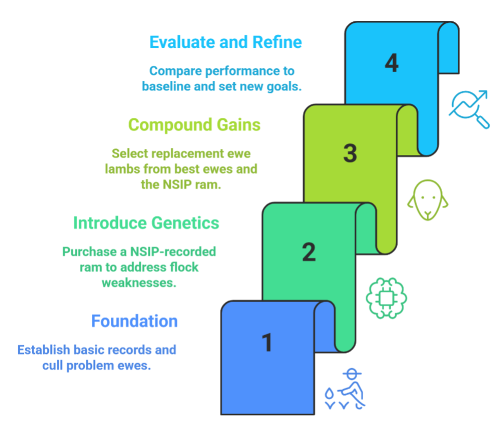 Visual graphic outlining the five year program
