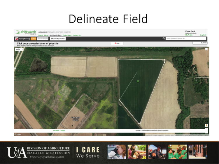 Website where you create the margins for your field.
