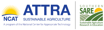 Logos for the NCAT ATTRA sustainable agriculture program and the sustainable agriculture research and education program