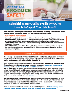 A link to a flyer on how to interpret your water test lab results