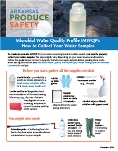 How to Collect a Water Sample for Microbial Water Quality Profile