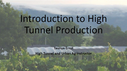 intro to high tunnel production presentation