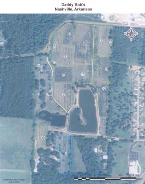 Aerial photo of the Learning Farm | Commercial Fruits & Nuts | Farm & Ranch | Arkansas Extension