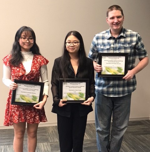 Xiong and Navarro with teacher