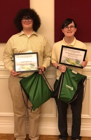 Collins and Snell with certificates