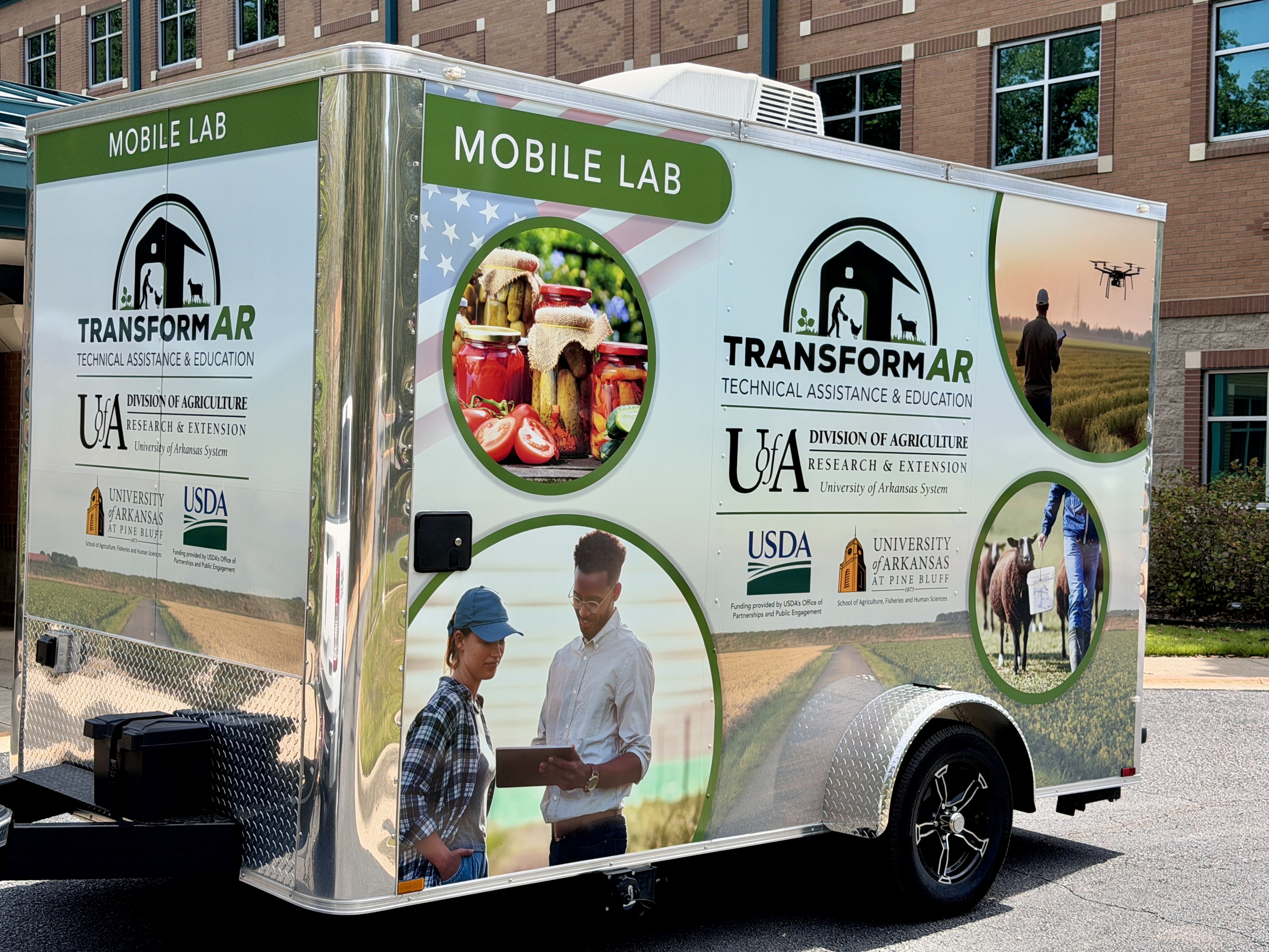 Exterior photo of the TransformAR mobile lab