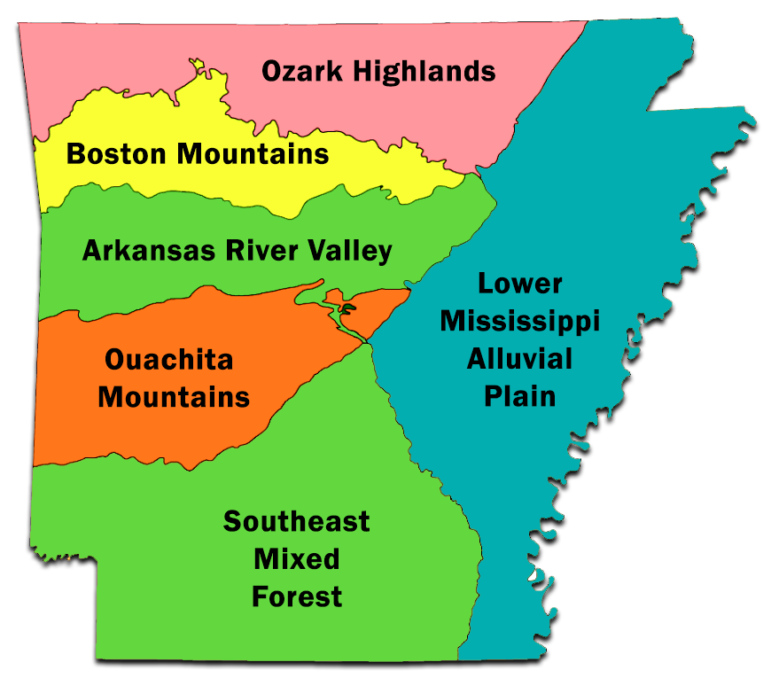 Arkansas Ecoregions Map