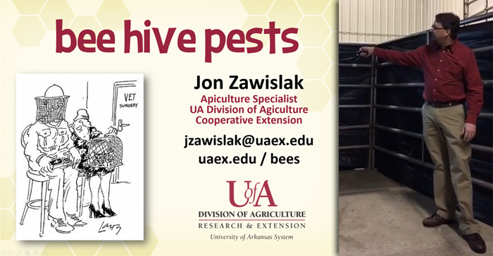 Jon Zawislak's video presentation on honey bee hive pests.