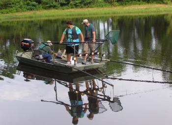 Electroshocking boat | Aquaculture / Fisheries Center | University of Arkansas at Pine Bluff | Arkansas Extension