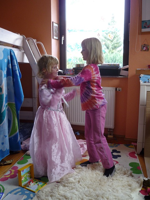 children playing dress up