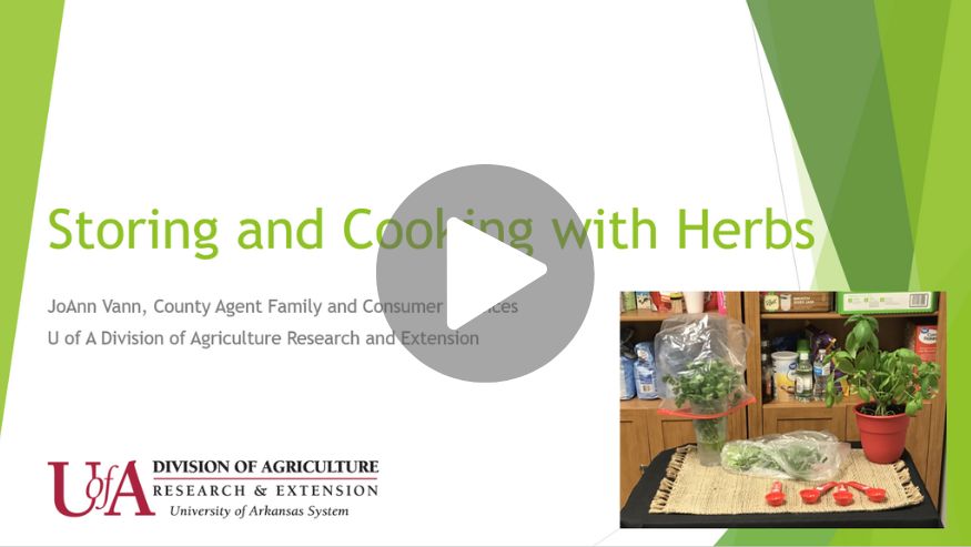 cooking and storing herbs