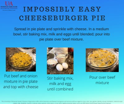 Step two of cheeseburger pie