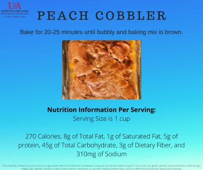 Step One for Peach Cobbler