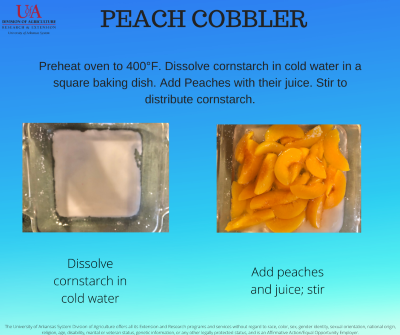 Step three for Peach Cobbler