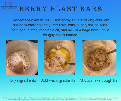 Step one for berry blast bars
