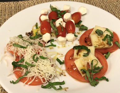 Plated Caprese Salad