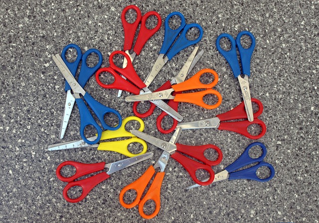 lots of colorful scissors for kids