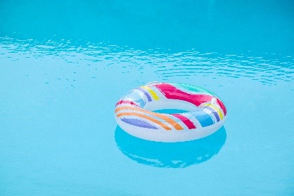 toy floatie in pool