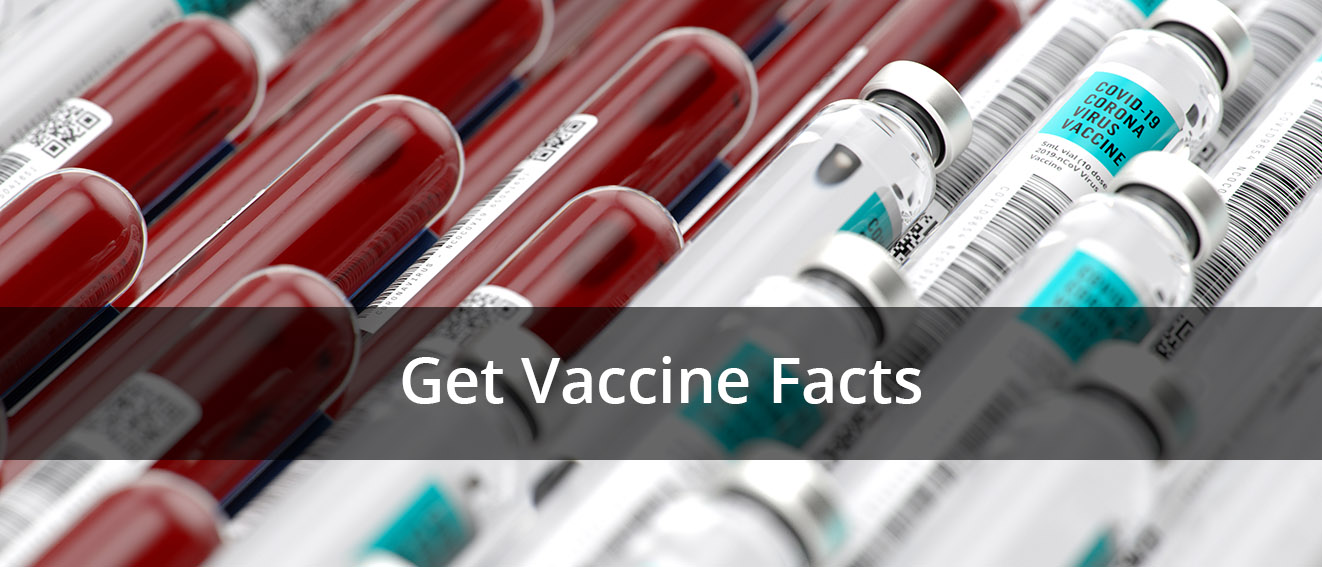 get vaccine facts - close up of vaccine vials