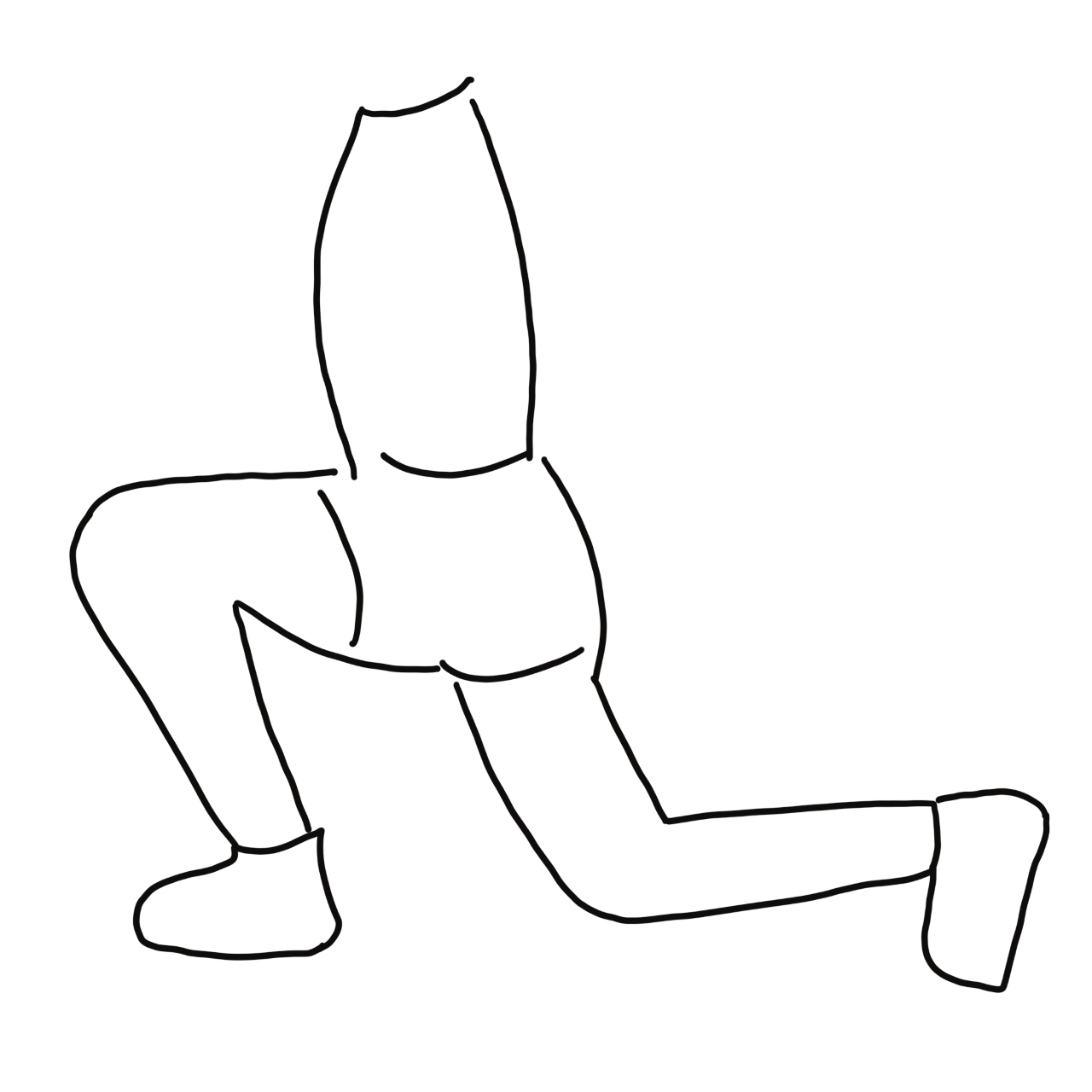 The figure shows an incorrect lunge.