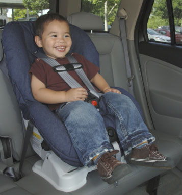 Properly Straped in Child Over 2 in Front Facing Car Seat