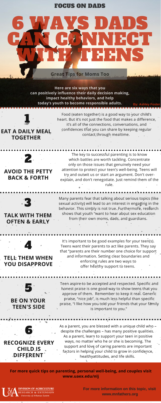 infographic 6 ways dads can connect with teens for accessibility the transcript is below graphic