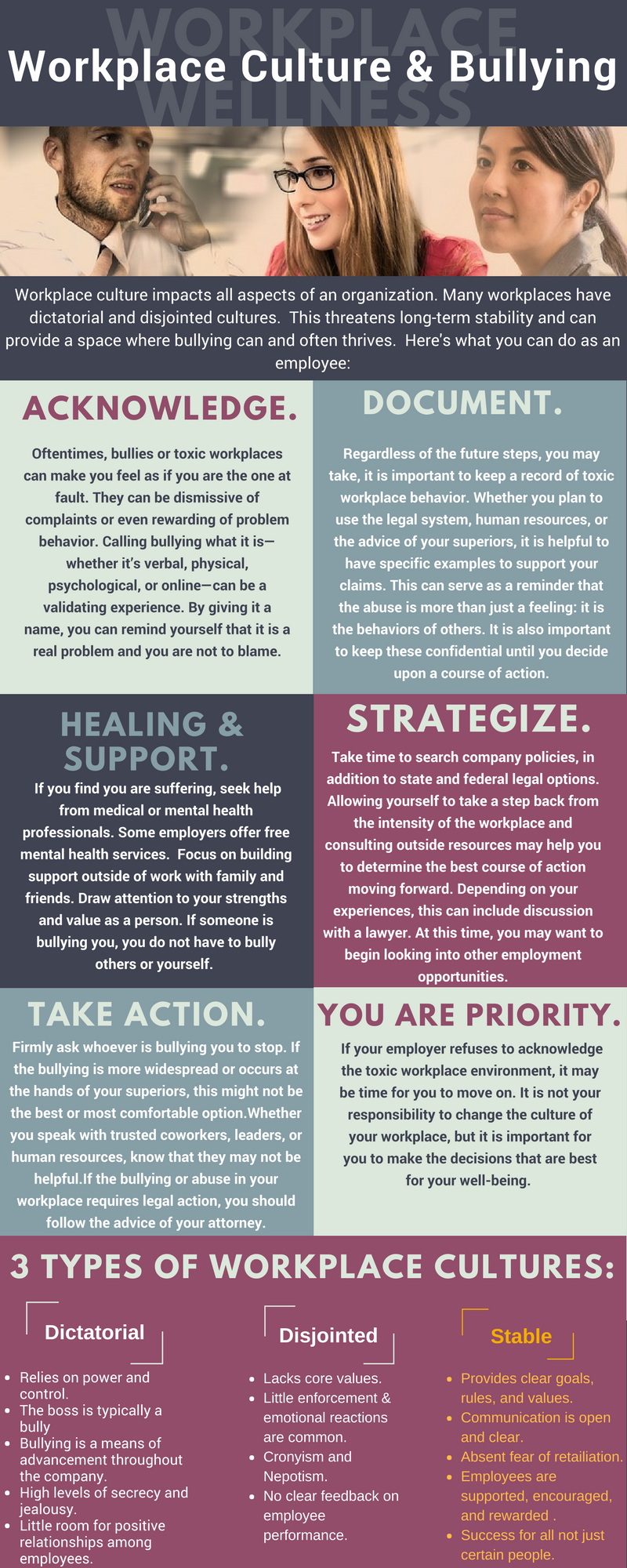 Workplace Wellness Culture and Bullying Infographic Part 1