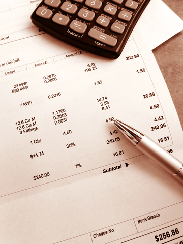 utilities bill and calculator