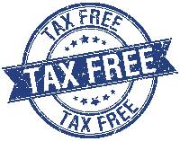 tax free shaped into an emblem