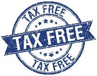 tax free weekend tax free shaped into an emblem