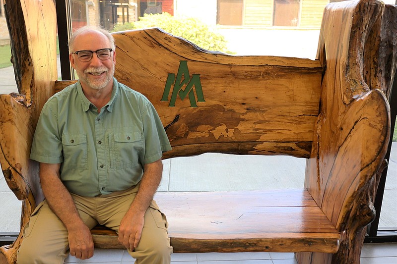 Tappe-Bench-UAM Phil Tappe on a bench