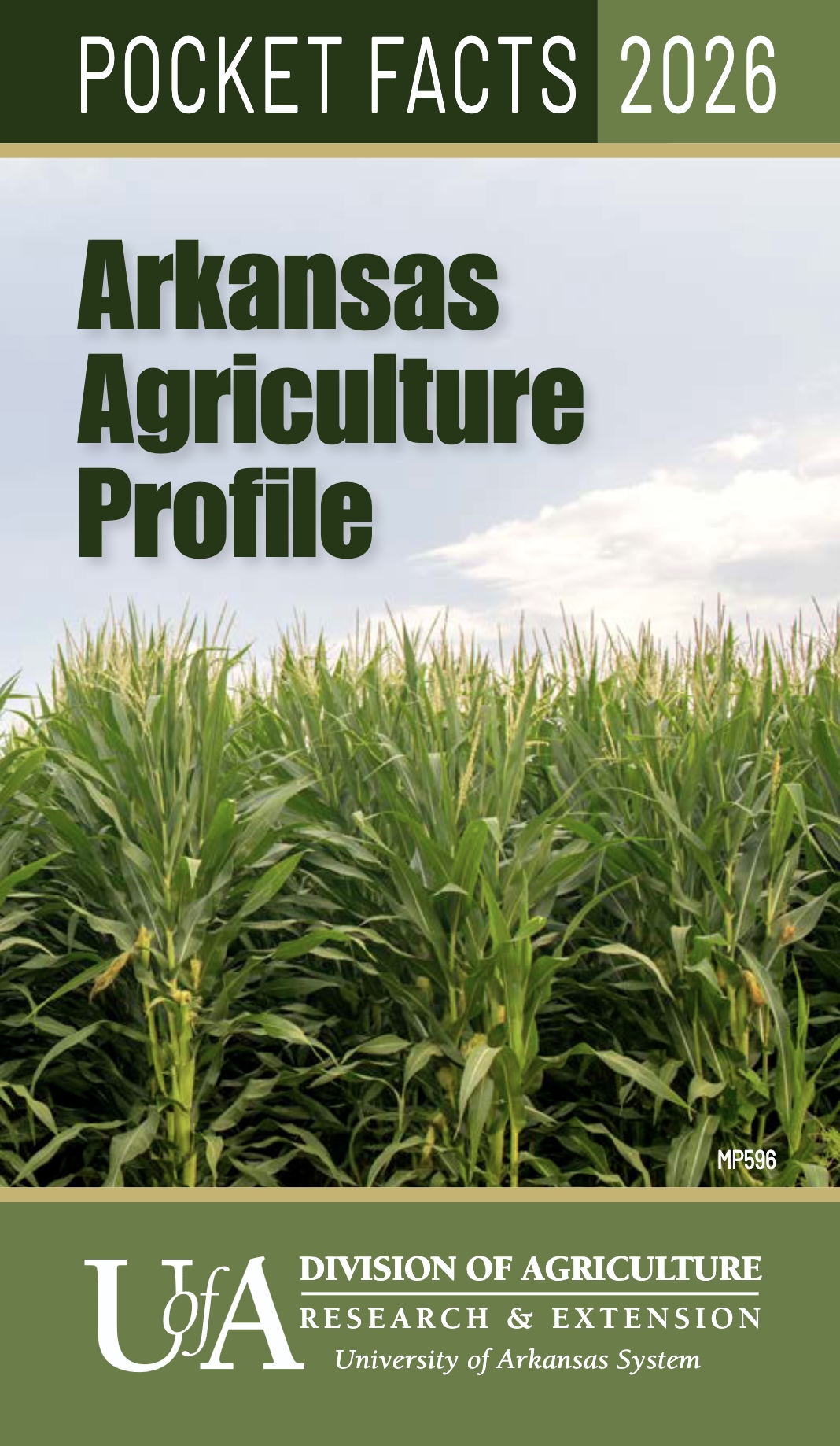 Cover of the 2026 Arkansas Agriculture Profile Pocket Facts booklet