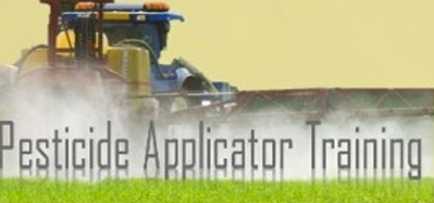 picture of tractor with Peticide Applicator Training written on it
